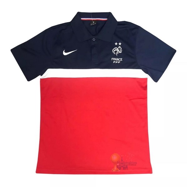 Calcio Maglie Polo Francia 2020 Blu Rosso