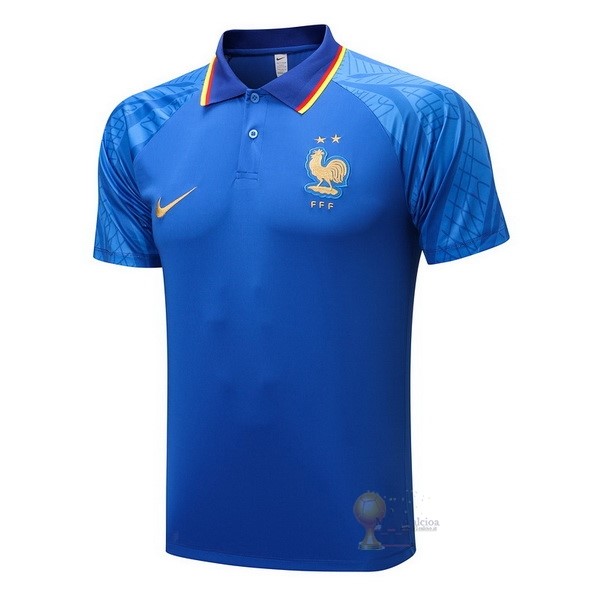 Calcio Maglie Polo Francia 2022 Blu