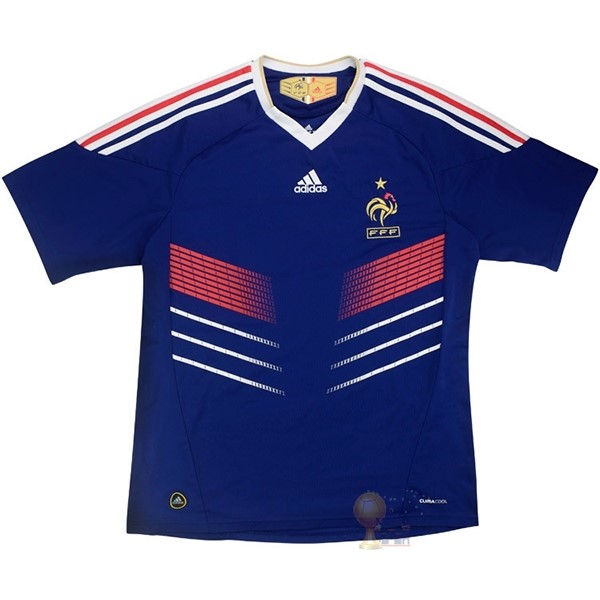 Calcio Maglie Casa Camiseta Francia Retro 2010 Blu