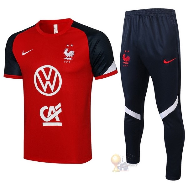 Calcio Maglie Formazione Set Completo Francia 2021 Rosso Blu