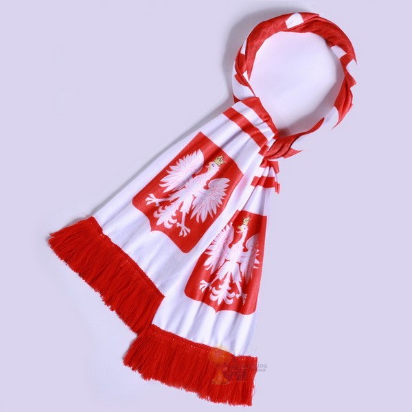 Calcio Maglie Sciarpa Calcio Polonia Knit Bianco Rosso