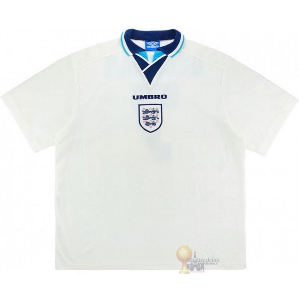 Calcio Maglie Casa Camiseta Inghilterra Retro 1996 Bianco