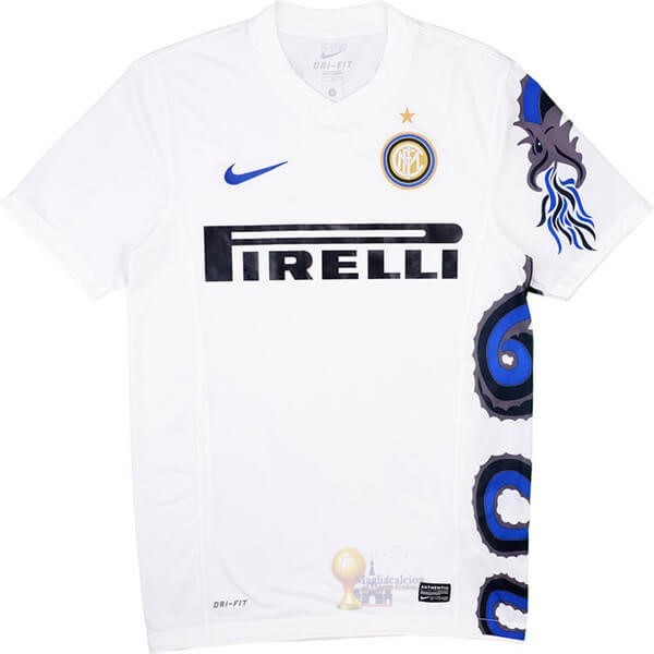 Calcio Maglie Away Maglia Inter Milán Retro 10 11 Bianco