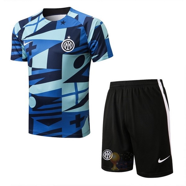 Calcio Maglie Formazione Set Completo Inter Milán 2022 2023 Blu Verde Nero