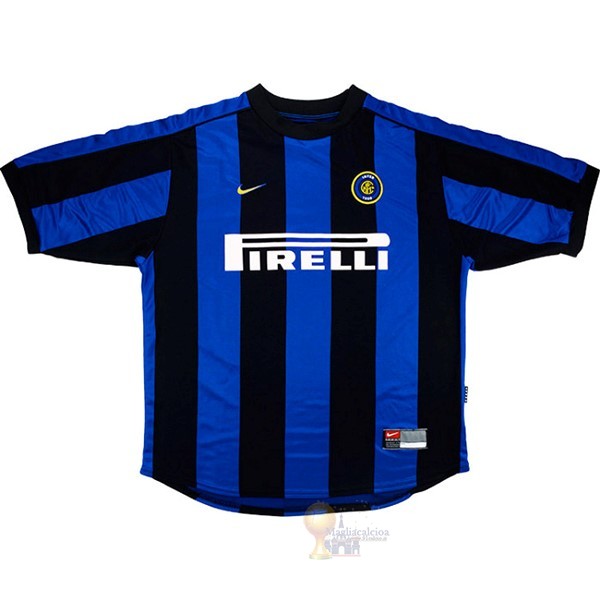 Calcio Maglie Home Maglia Inter Milán Retro 1999 2000 Blu