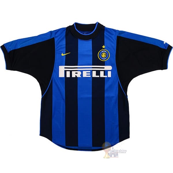 Calcio Maglie Home Maglia Inter Milán Retro 2000 2001 Blu