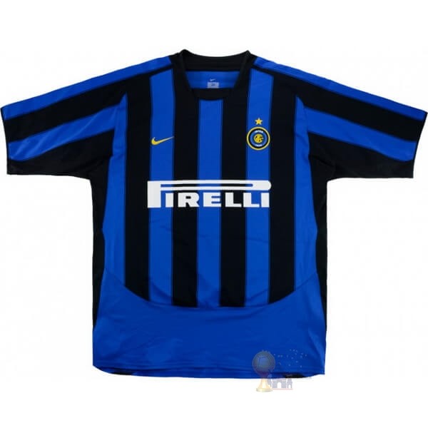 Calcio Maglie Home Maglia Inter Milán Retro 2003 2004 Blu