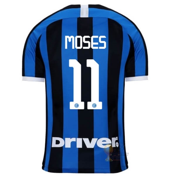 Calcio Maglie NO.11 Moses Home Maglia Inter Milán 2019 2020 Blu
