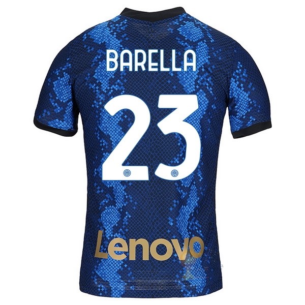 Calcio Maglie NO.23 Barella Home Maglia Inter Milán 2021 2022 Blu
