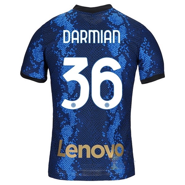 Calcio Maglie NO.36 Darmian Home Maglia Inter Milán 2021 2022 Blu