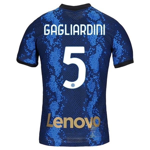 Calcio Maglie NO.5 Gagliardini Home Maglia Inter Milán 2021 2022 Blu