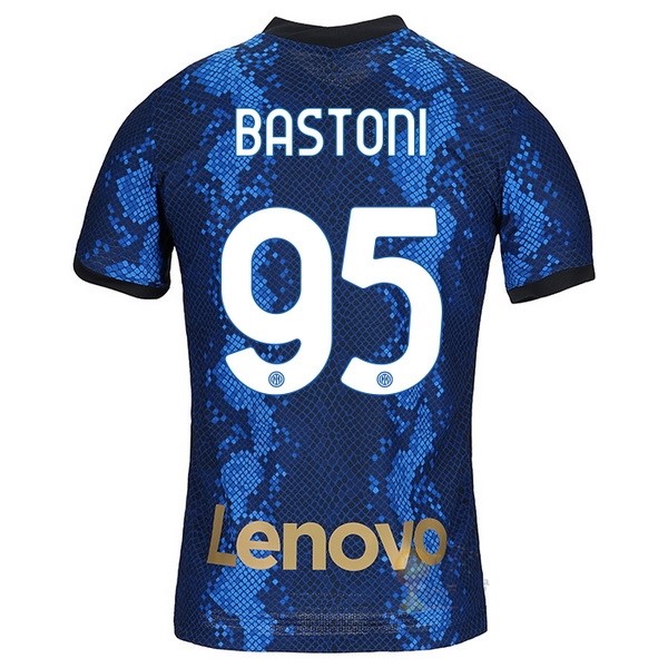 Calcio Maglie NO.95 Bastoni Home Maglia Inter Milán 2021 2022 Blu