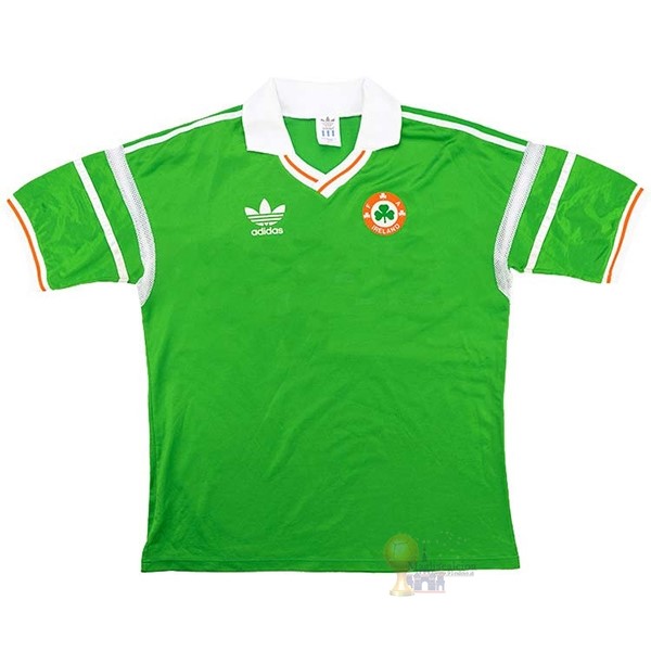 Calcio Maglie Casa Camiseta Irlanda Retro 1988 1990 Verde