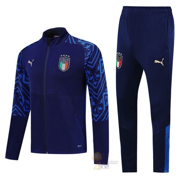 Calcio Maglie Tuta Presentazione Italia 2020 Blu Navy