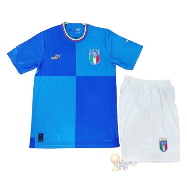 Calcio Maglie Home Conjunto De Bambino Italia 2022 Blu