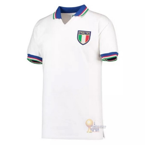 Calcio Maglie Away Maglia Italy Stile rétro 1982 Bianco