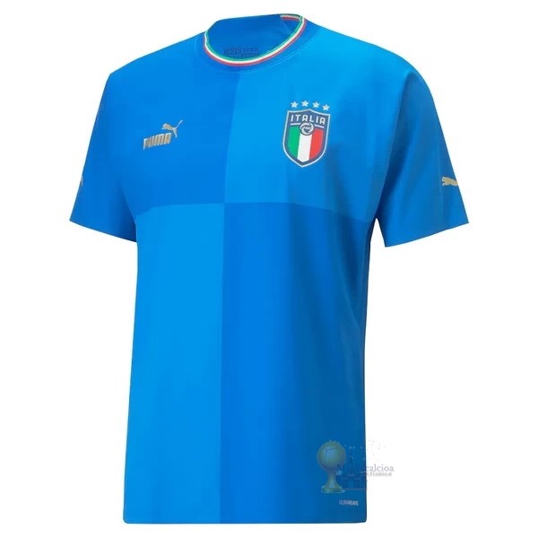 Calcio Maglie Home Maglia Italia 2022 Blu Luce