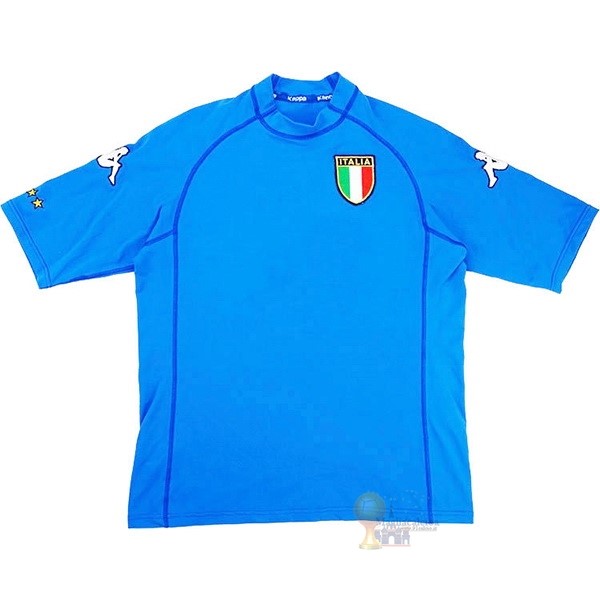 Calcio Maglie Home Maglia Italy Stile rétro 2000 Blu