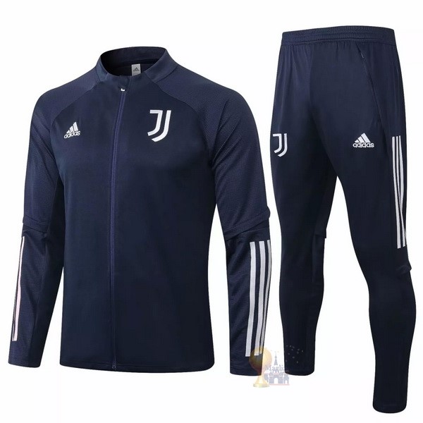 Calcio Maglie Giacca Juventus 2020 2021 Blu Navy Bianco