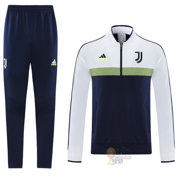 Calcio Maglie Giacca Juventus 2021 2022 Bianco Blu Navy