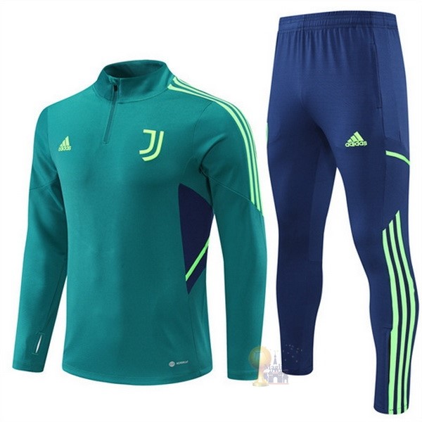 Calcio Maglie Giacca Bambino Juventus 2022 2023 Verde Blu