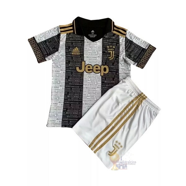 Calcio Maglie speciale Conjunto De Bambino Juventus 2020 2021 Grigio Bianco