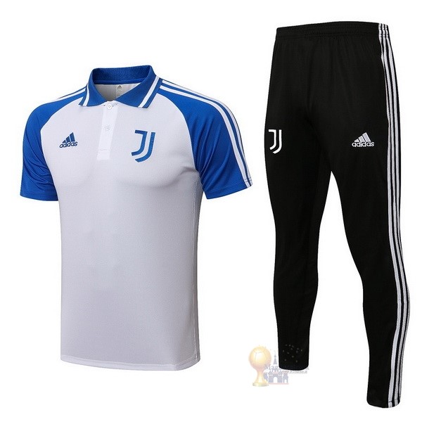 Calcio Maglie Set Completo Polo Juventus 2021 2022 Bianco Blu Nero