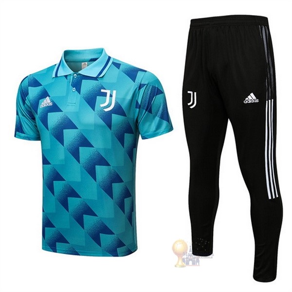 Calcio Maglie Set Completo Polo Juventus 2022 2023 Blu Verde