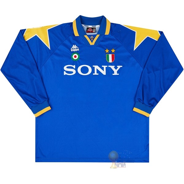 Calcio Maglie Away Manica lunga Juventus Stile rétro 1995 1996 Blu