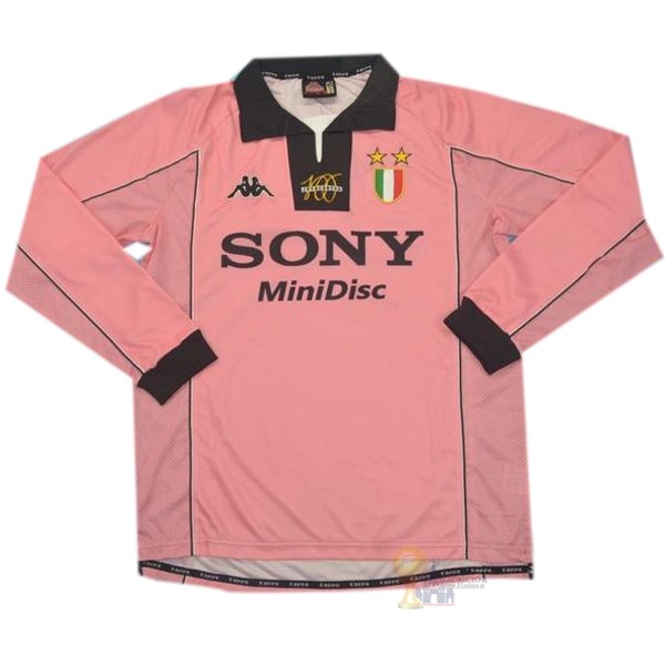 Calcio Maglie Away Manica lunga Juventus Stile rétro 1997 1998 Rosa