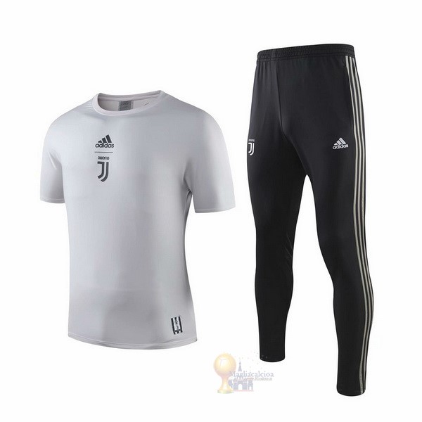 Calcio Maglie Formazione Set Completo Juventus 2019 2020 Grigio Nero