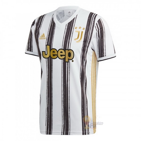 Calcio Maglie Home Maglia Juventus 2020 2021 Bianco Nero