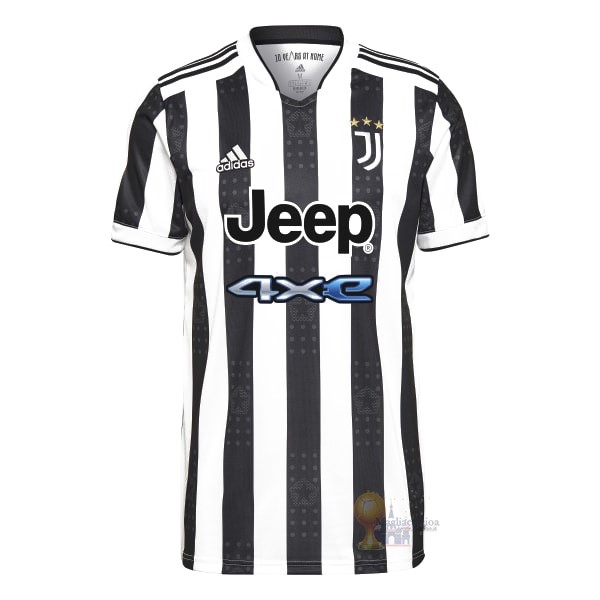 Calcio Maglie Home Maglia Juventus 2021 2022 Bianco Nero