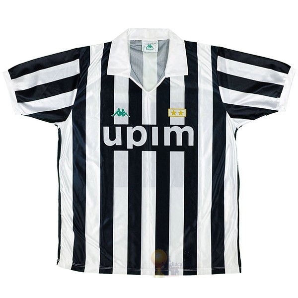 Calcio Maglie Home Maglia Juventus Retro 1991 1992 Nero Bianco
