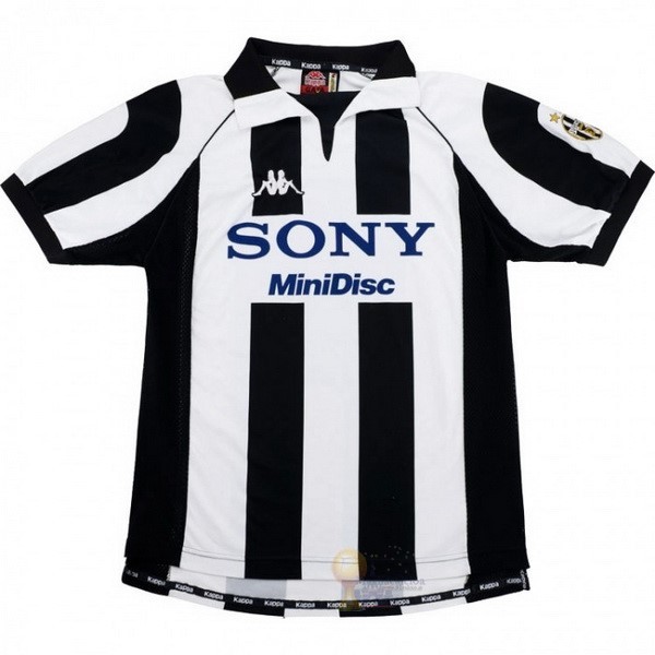 Calcio Maglie Home Maglia Juventus Retro 1997 1998 Nero Bianco