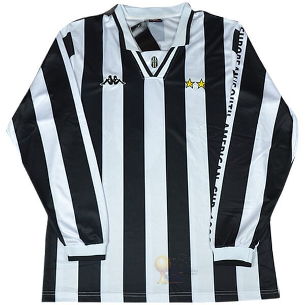 Calcio Maglie Home Manica lunga Juventus Retro 1996 Nero Bianco