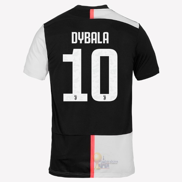 Calcio Maglie NO.10 Dybala Home Maglia Juventus 2019 2020 Bianco Nero