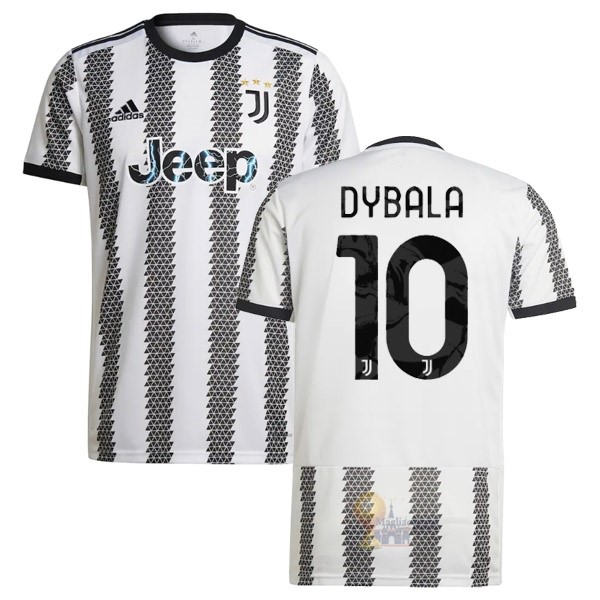 Calcio Maglie NO.10 Dybala Home Maglia Juventus 2022 2023 Bianco Nero