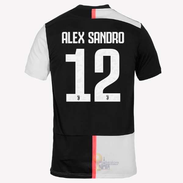 Calcio Maglie NO.12 Alex Sangro Home Maglia Juventus 2019 2020 Bianco Nero