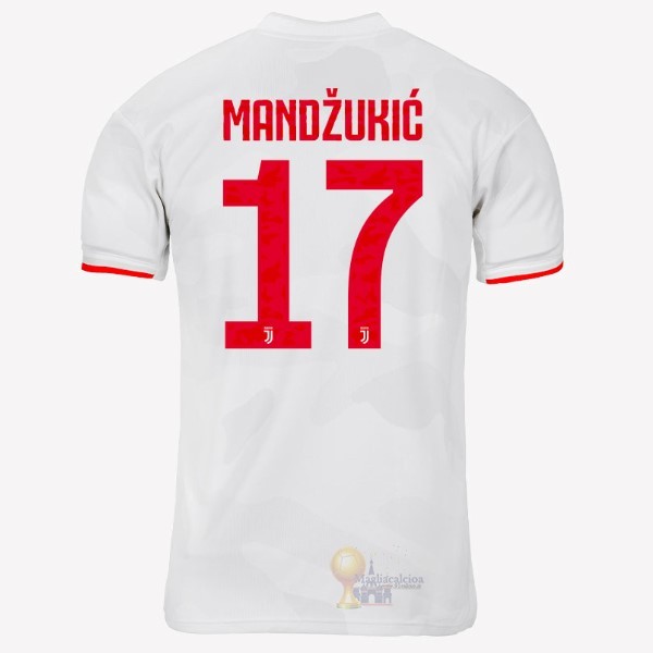 Calcio Maglie NO.17 Mandzukic Away Maglia Juventus 2019 2020 Grigio Bianco