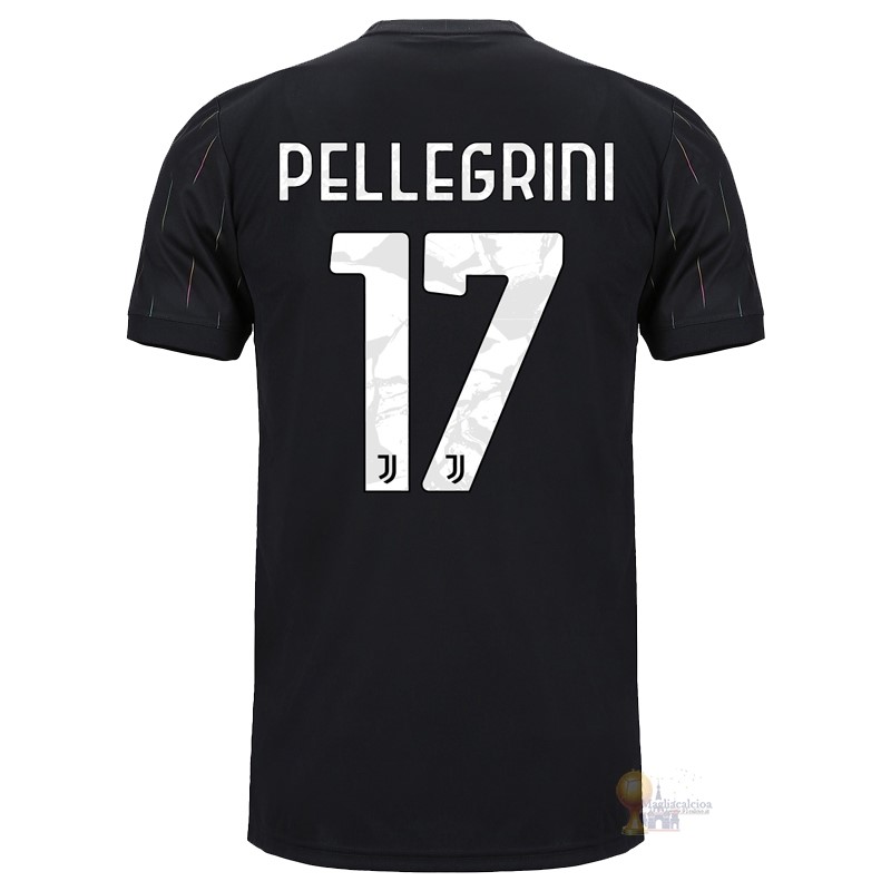 Calcio Maglie NO.17 Pellegrini Away Maglia Juventus 2021 2022 Nero