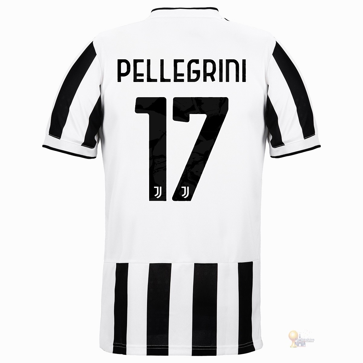 Calcio Maglie NO.17 Pellegrini Home Maglia Juventus 2021 2022 Bianco Nero