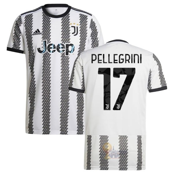 Calcio Maglie NO.17 Pellegrini Home Maglia Juventus 2022 2023 Bianco Nero