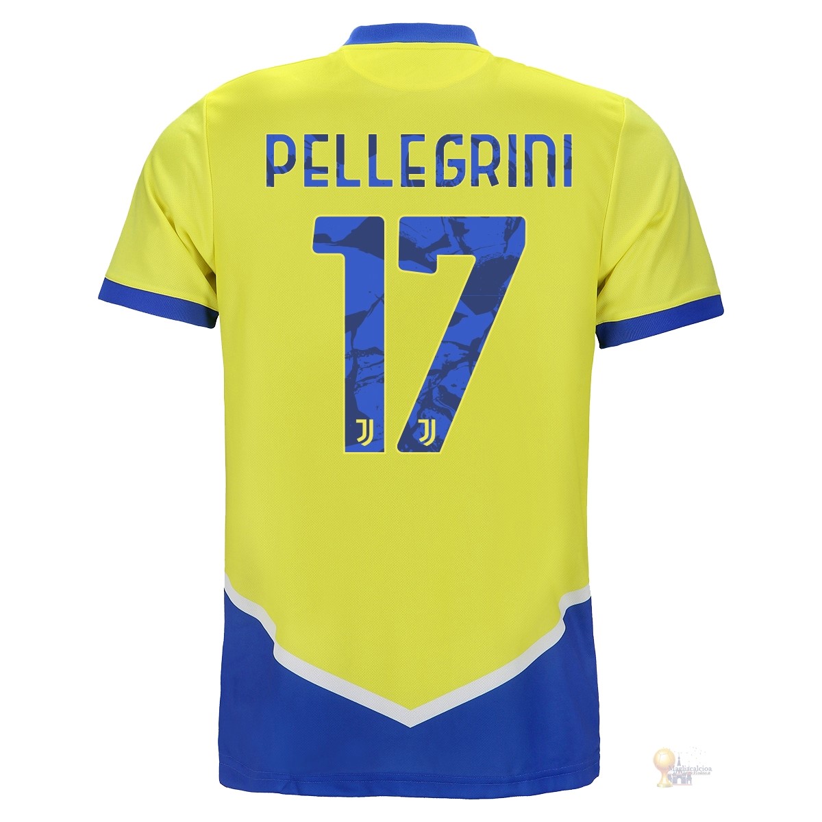 Calcio Maglie NO.17 Pellegrini Terza Maglia Juventus 2021 2022 Giallo