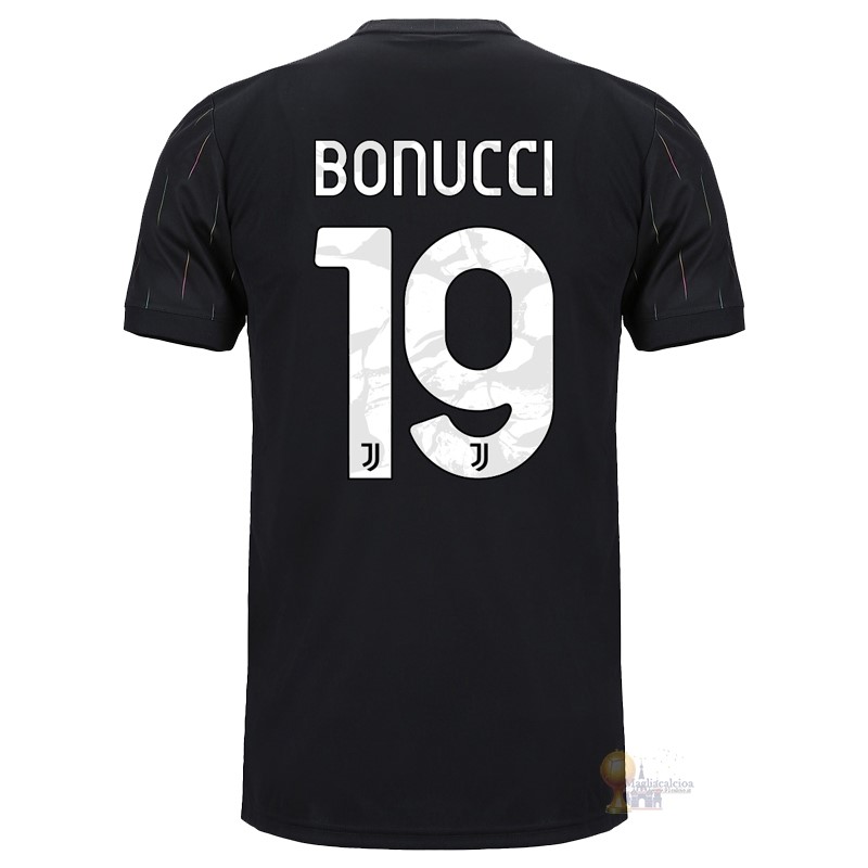 Calcio Maglie NO.19 Bonucci Away Maglia Juventus 2021 2022 Nero