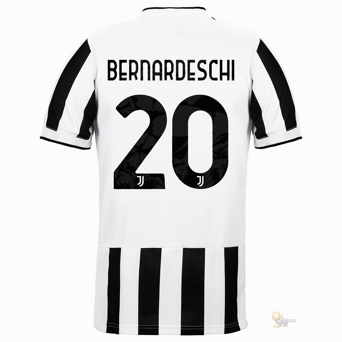Calcio Maglie NO.20 Bernardeschi Home Maglia Juventus 2021 2022 Bianco Nero