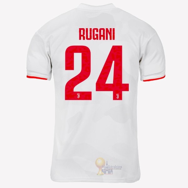 Calcio Maglie NO.24 Rugani Away Maglia Juventus 2019 2020 Grigio Bianco