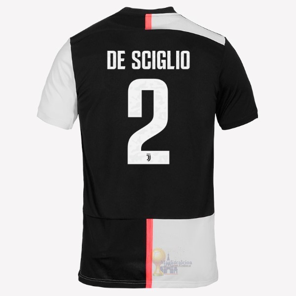 Calcio Maglie NO.2 De Sciglio Home Maglia Juventus 2019 2020 Bianco Nero