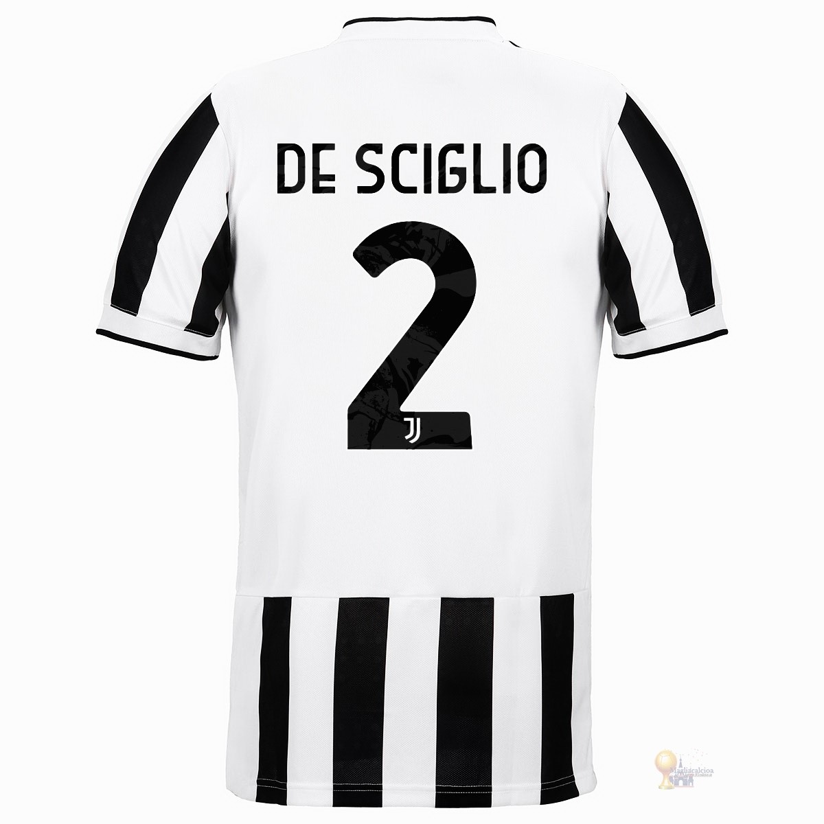 Calcio Maglie NO.2 De Sciglio Home Maglia Juventus 2021 2022 Bianco Nero