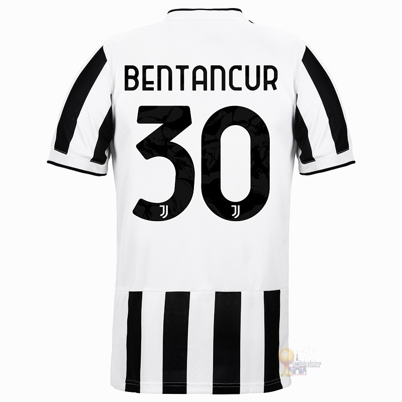 Calcio Maglie NO.30 Bentancur Home Maglia Juventus 2021 2022 Bianco Nero